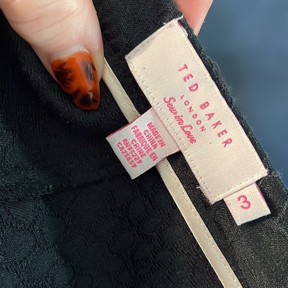 Ted Baker London Tulio Pants Embossed Faux Snakeskin Tuxedo Stripe Ted 3 US 8-10 - Picture 8 of 14